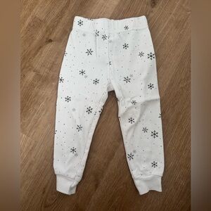 ❄️PETIT LEM White Snowflake Kids Bottoms - 2T